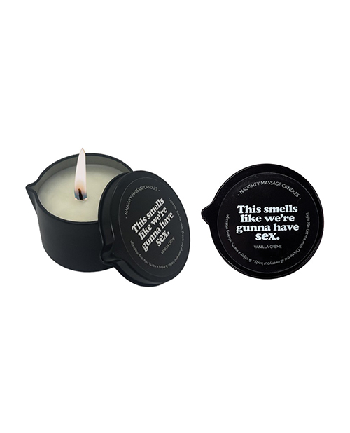 Kama Sutra This Smells Like We're Gunna Have Sex Tin Massage Candle w/Pour Spout - 2 oz Vanilla Creme 