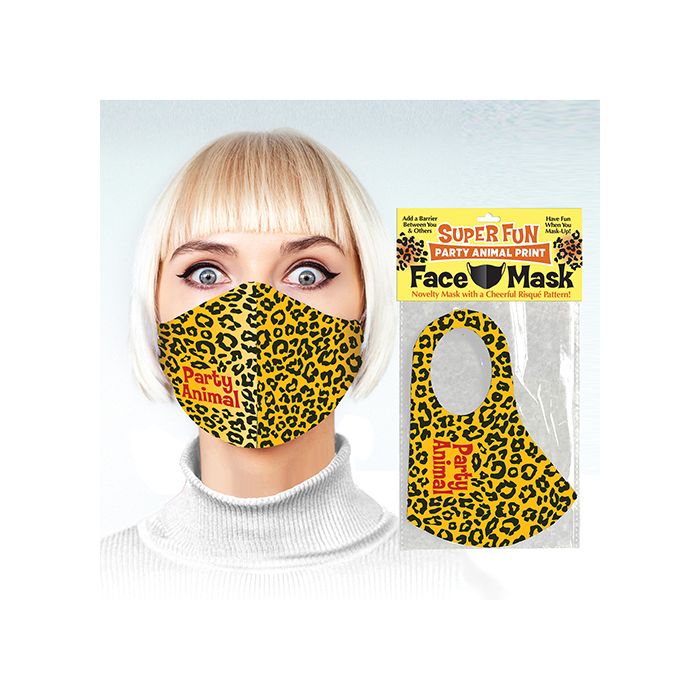 Super Fun Party Animal Print Mask 