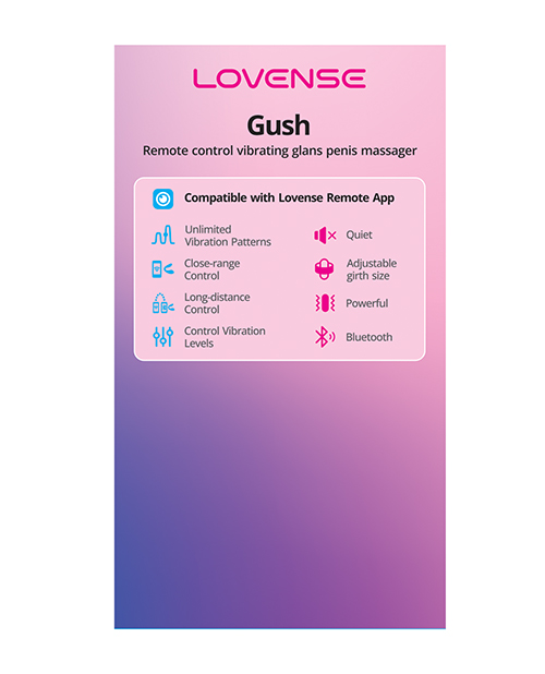 PROMO Lovense Gush Handsfree Masturbator Display Card for Product Stand LOV0302-POS