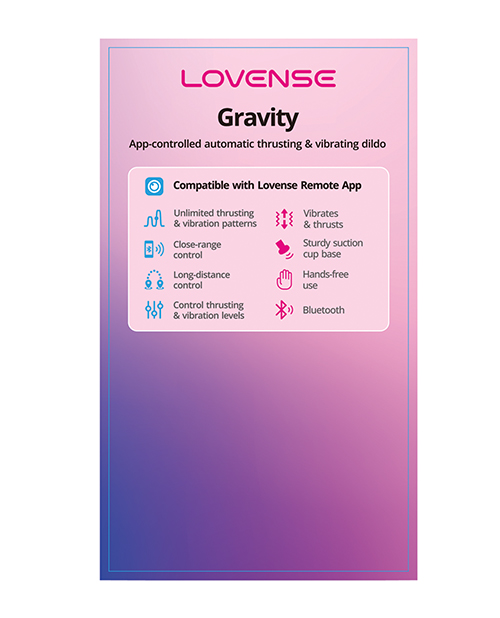 PROMO Lovense Gravity Thrusting & Vibrating Dildo Display Card for Product Stand LOV0302-POS