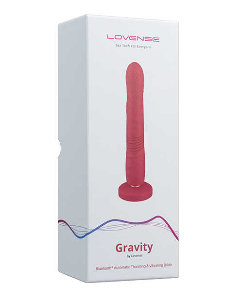 Lovense Gravity Thrusting Dildo - Red