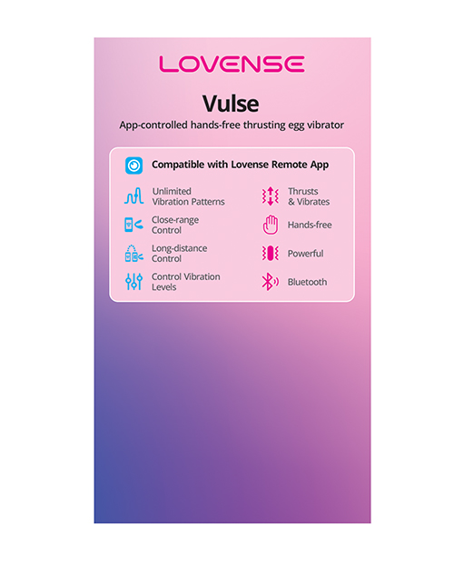PROMO Lovense Vulse Thrusting Egg Display Card for Product Stand LOV0302-POS