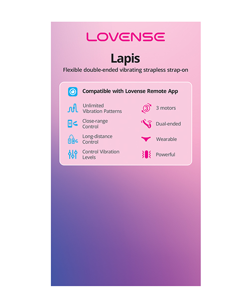 PROMO Lovense Lapis Vibrating Strapless Strap On Display Card for Product Stand LOV0302-POS