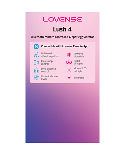 PROMO Lovense Lush 4.0 Bluetooth G-Spot Egg Camming Display Card for Product Stand LOV0302-POS