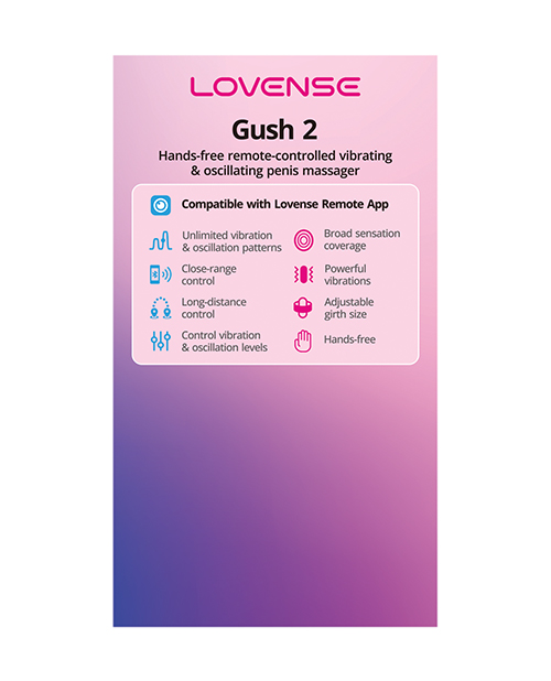 PROMO Lovense Gush 2 Handsfree Masturbator Display Card for Product Stand LOV0302-POS