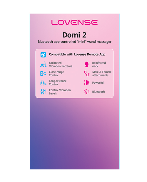 PROMO Lovense Domi 2 Flexible Rechargeable Mini Wand Display Card for Product Stand LOV0302-POS