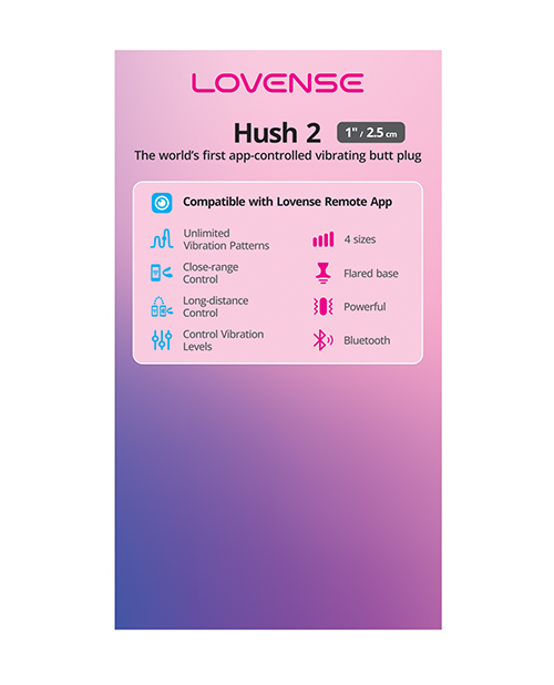 PROMO Lovense Hush 2 1" Butt Plug Display Card for Product Stand LOV0302-POS