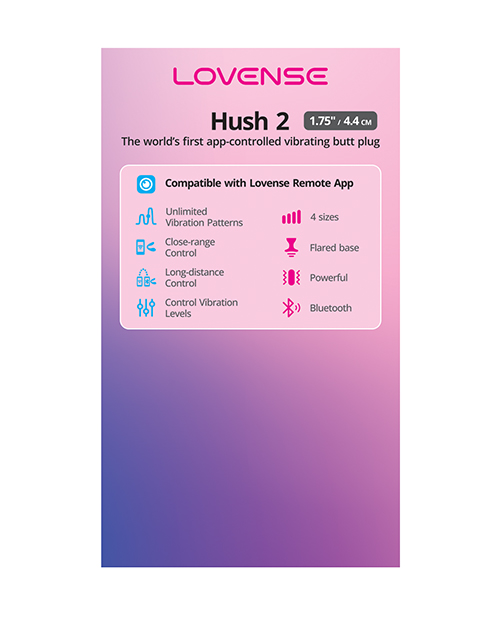 PROMO Lovense Hush 2 1.75" Butt Plug Display Card for Product Stand LOV0302-POS
