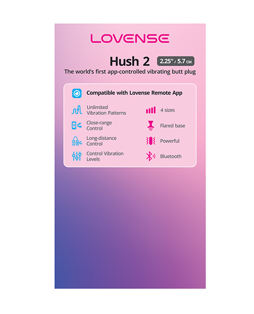 PROMO Lovense Hush 2 2.25" Butt Plug Display Card for Product Stand LOV0302-POS