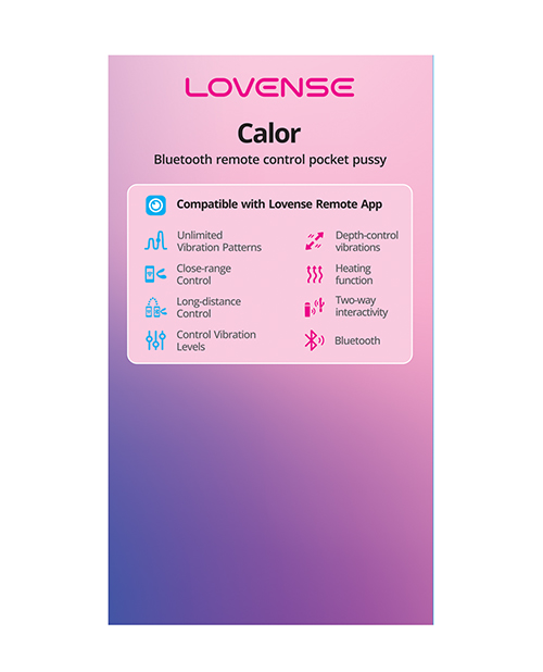 PROMO Lovense Calor Compact Heating Masturbator Display Card for Product Stand LOV0302-POS