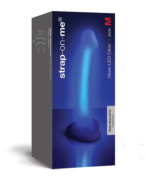 Strap-on-Me Glow-Led Dildo - Purple 