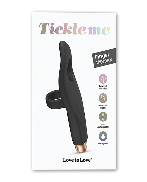 Love to Love Tickle Me Finger Vibe - Black Onyx 