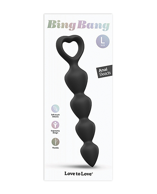 Love to Love Bing Bang Anal Bead - Black Onyx Large 