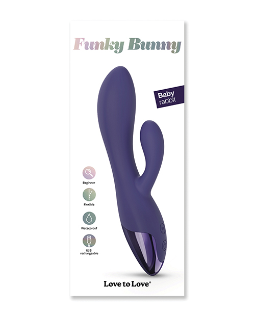 Love to Love Funky Bunny Small Rabbit - Midnight Indigo 