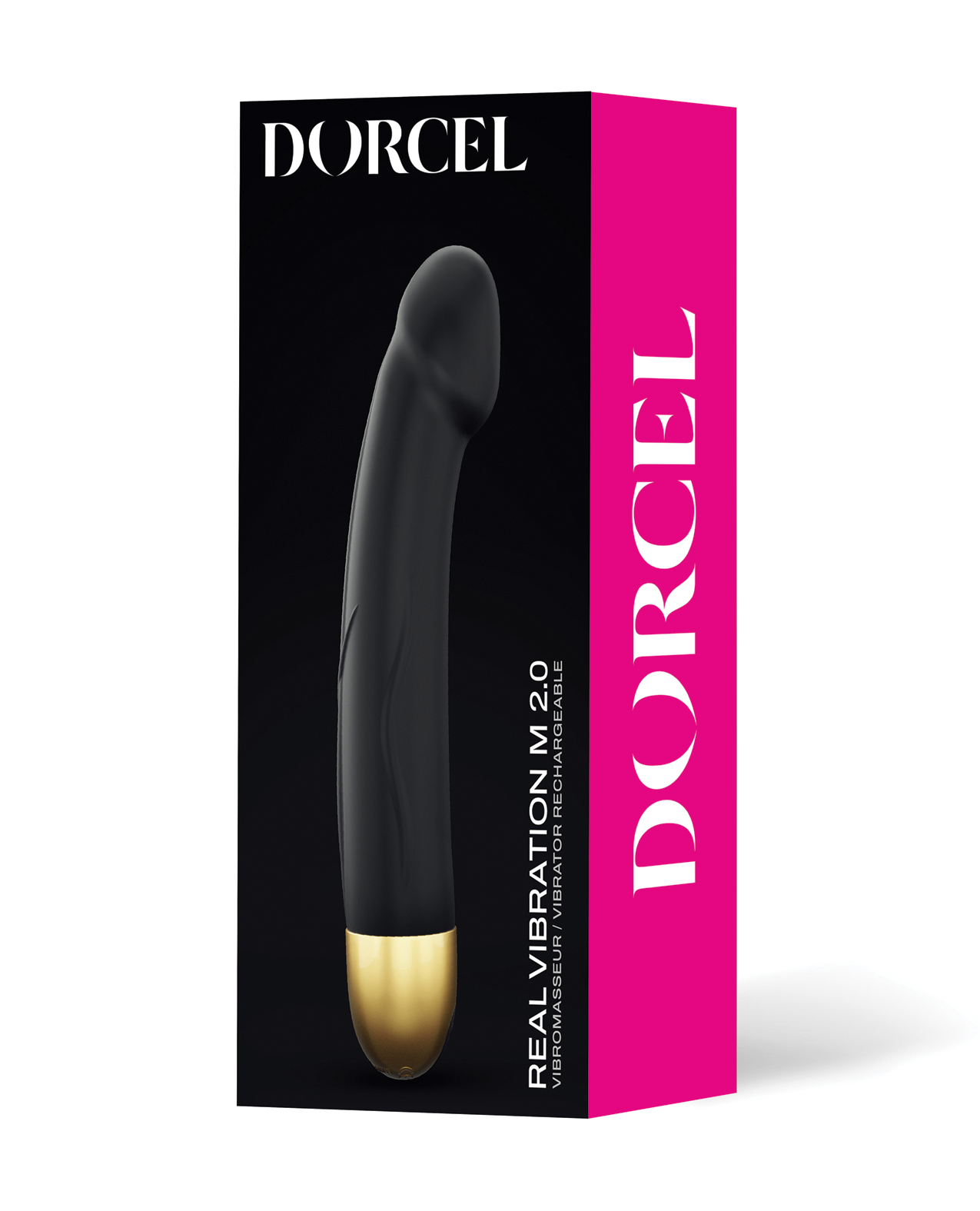 Dorcel Real Vibration M 8.6" Rechargeable Vibrator 2.0 - Black/Gold 
