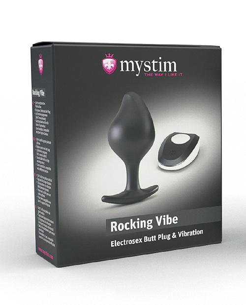 Mystim Rocking VIbe Silicone Buttplug Small - Black 