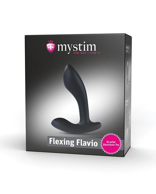 Mystim Flexing Flavio eStim Silicone Prostate Stimulator - Black 
