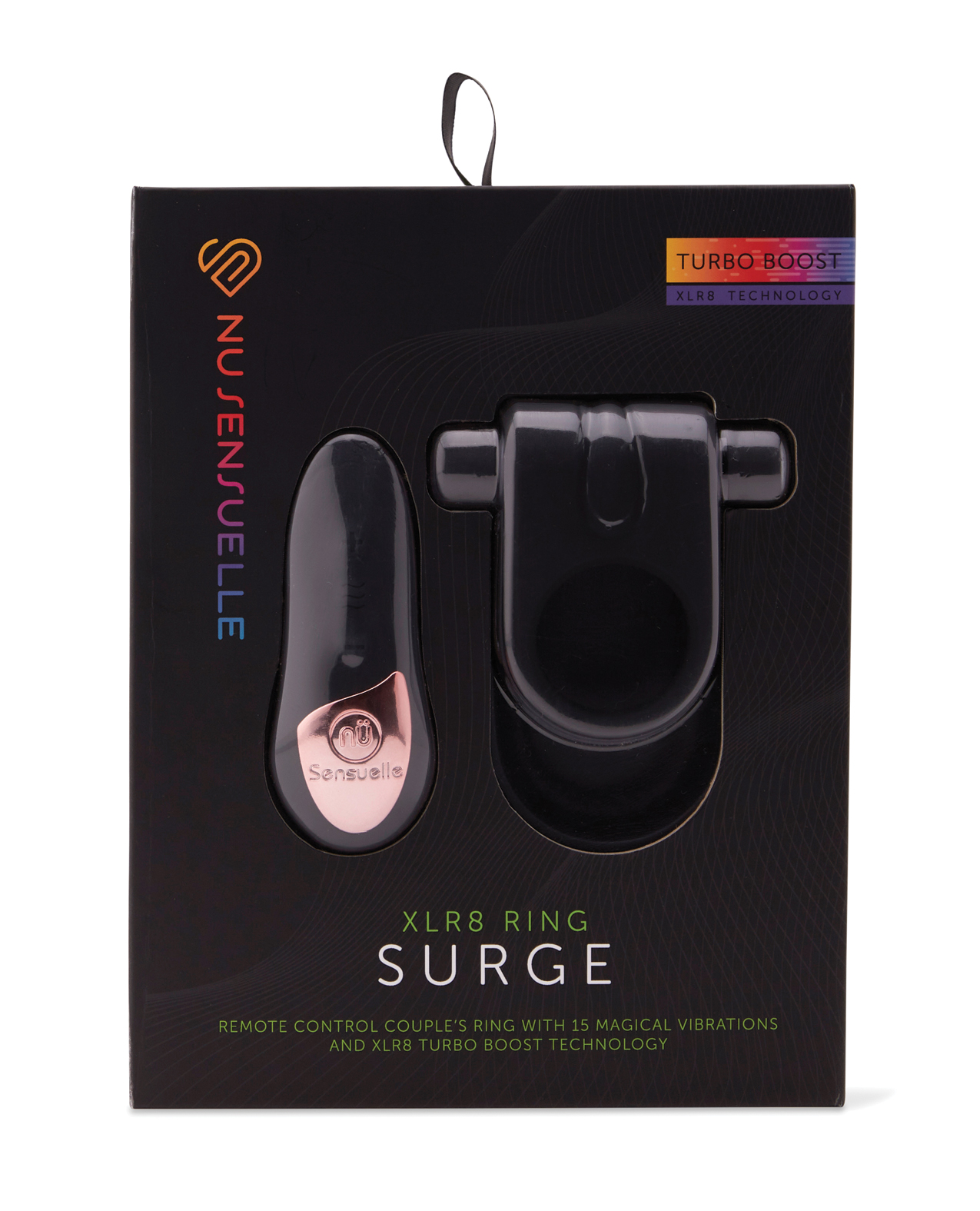 Nu Sensuelle Silicone Remote Control XLR8 Turbo Boost Bullet Ring - Black