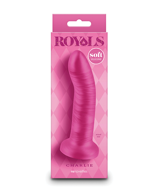 Royals 5" Charlie Curved Dildo - Metallic Pink 