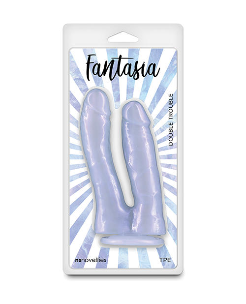Fantasia Double Trouble Dildo - Azure 