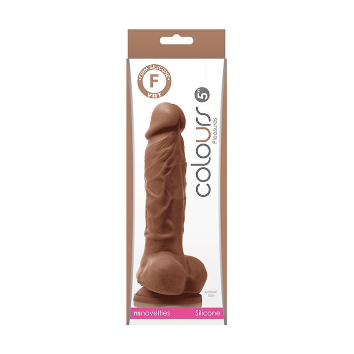 Colours Pleasures 5" Dildo w/Suction Cup - Brown