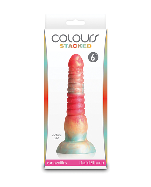 Colours Stacked 6" Dildo - Red/Gold 