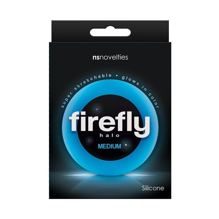 Firefly Halo Medium Cockring - Blue