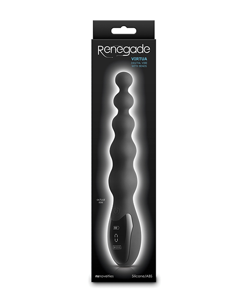 Renegade Virtua Digital Beaded Anal Vibrator - Black 