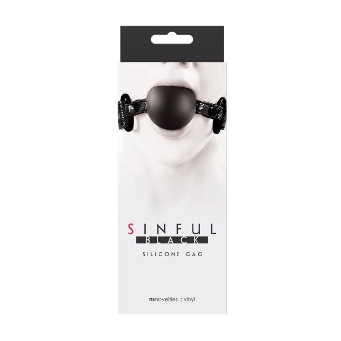 Sinful Soft Silicone Gag - Black
