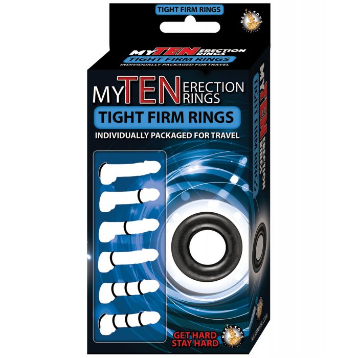 My Ten Erection Rings Tight Firm Rings - Black