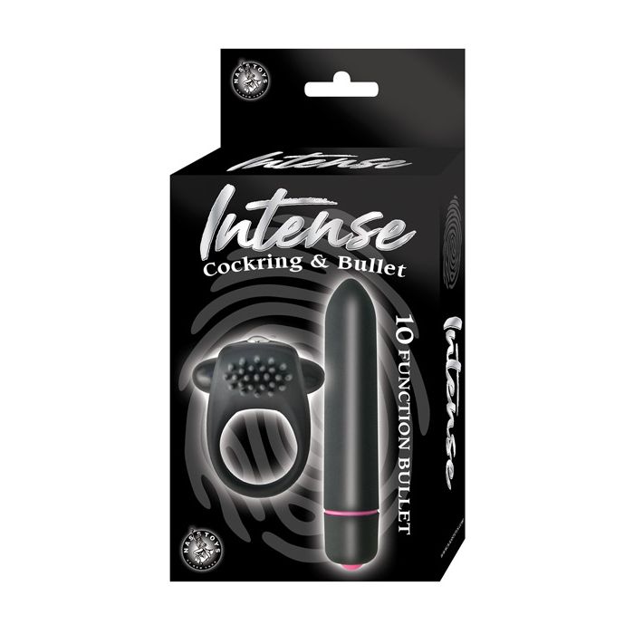 Intense Cockring & Bullet - Black