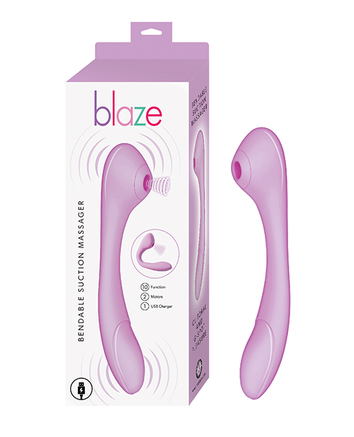 Blaze Bendable Suction Massager - Lavender 