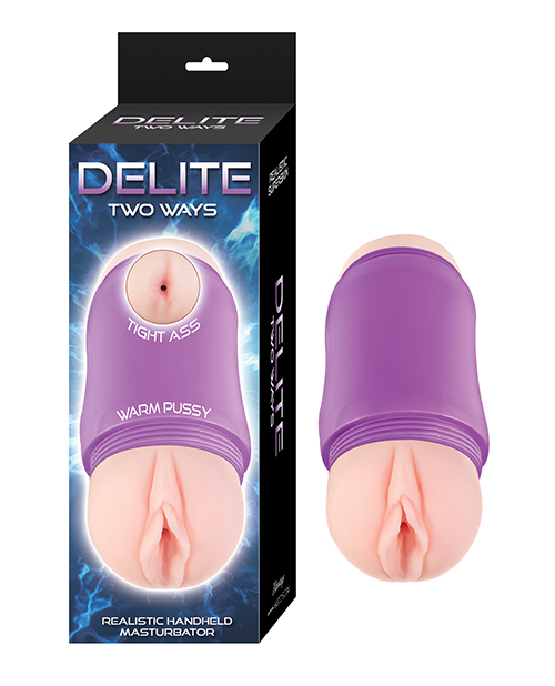 Delite Two Ways Vagina & Ass Masturbator - White 