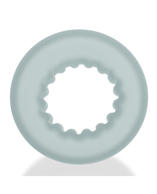 Oxballs Axis Rib Griphold Cockring - Clear Ice 