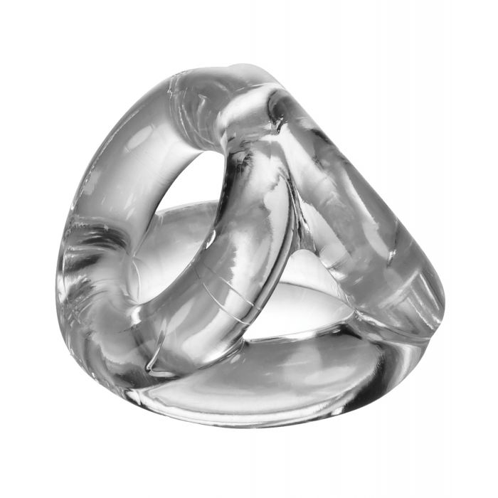 Oxballs Atomic Jock Tri Sport 3 Ring Sling Cockring - Clear
