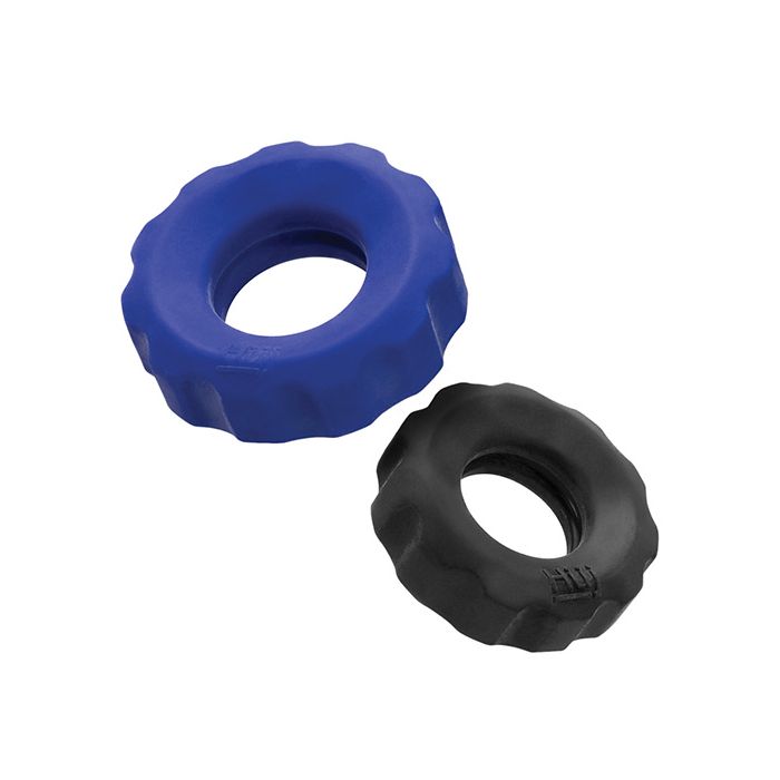 Hunky Junk Cog Ring 2 Size Double Pack - Cobalt & Tar Pack of 2