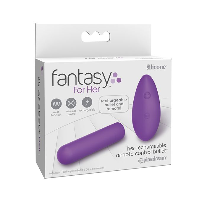 Fantasy For Her Rechargeable Remote Control Bullet - Purple
