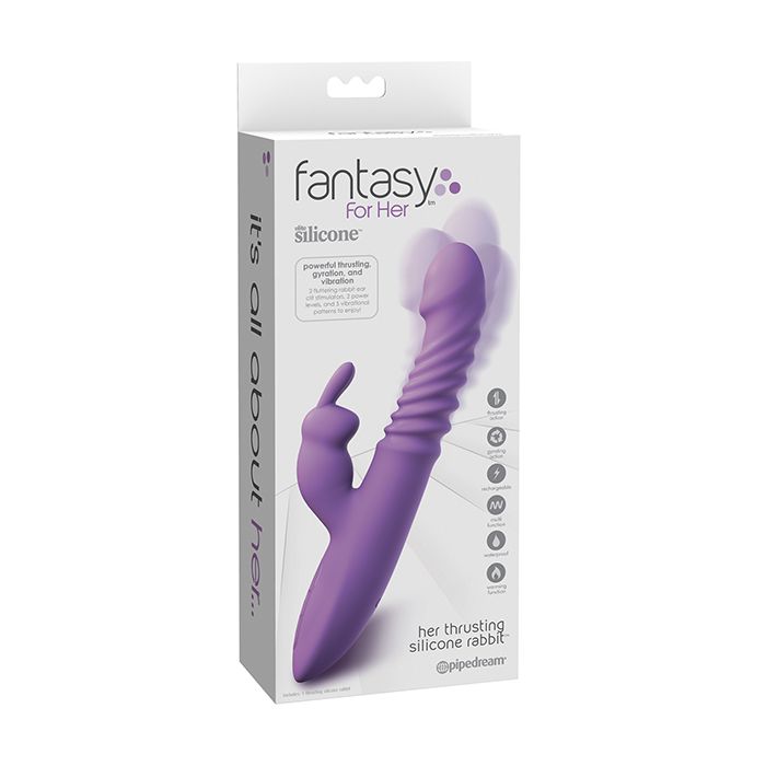 Fantasy For Her Ultimate Thrusting Silicone Rabbit - Purple