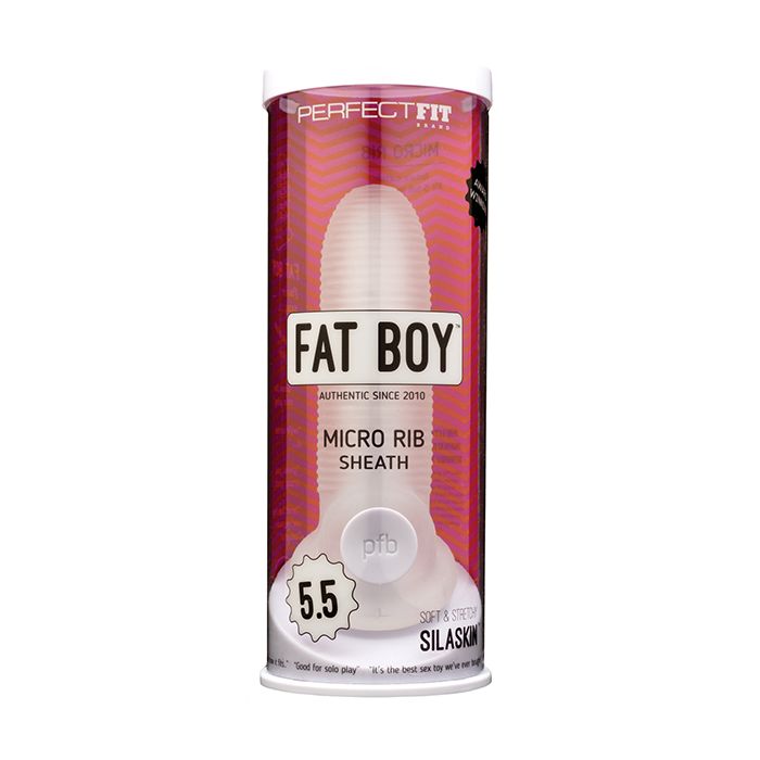 Perfect Fit Fat Boy Micro Ribbed Sheath 5.5" - Clear