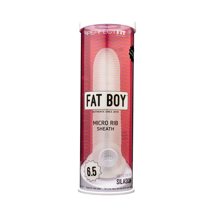 Perfect Fit Fat Boy Micro Ribbed Sheath 6.5" - Clear