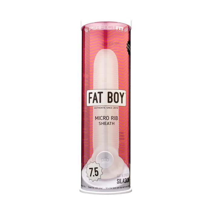 Perfect Fit Fat Boy Micro Ribbed Sheath 7.5" - Clear