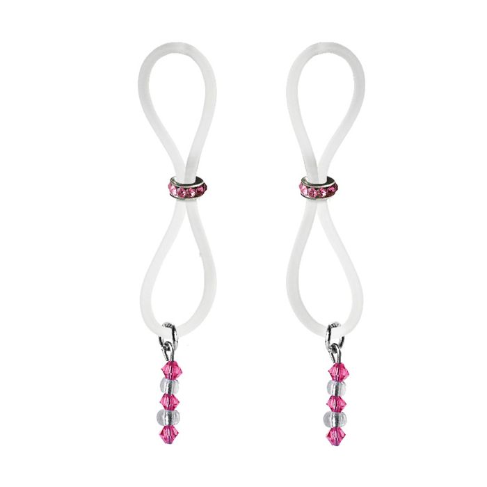 Bijoux de Nip Nipple Halos Pink Gem Slider - Pink/Clear