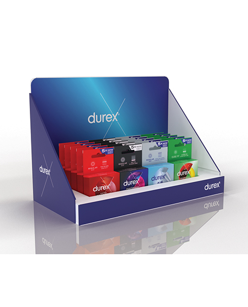 PROMO Durex 3 pk Condom Display - Free w/Purchase of 20+ Durex 3 pks