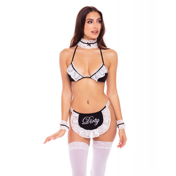 Rene Rofe 6 pc At Your Service Maid Black O/S