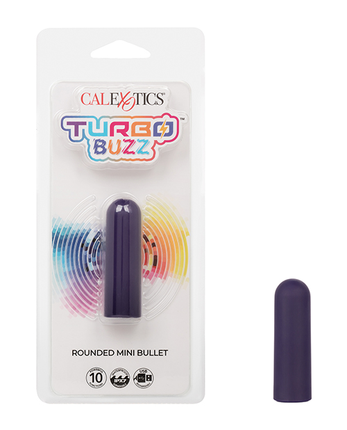 Turbo Buzz Rounded Mini Bullet Stimulator - Purple 