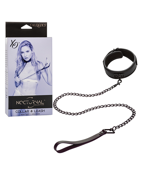 Nocturnal Collection Detachable Collar & Leash - Black 