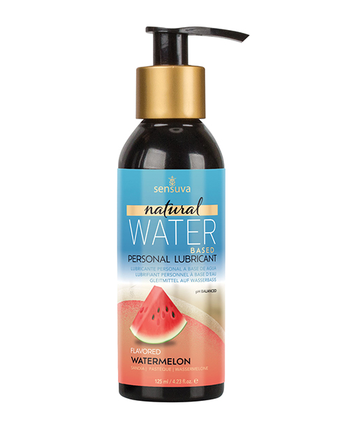 Sensuva Natural Water Based Personal Lubricant - 4 oz Watermelon 