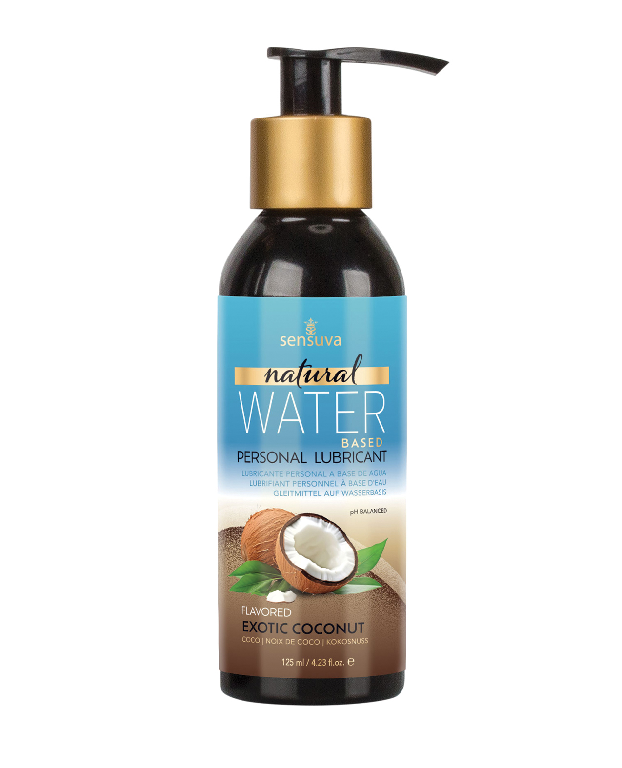 Sensuva Natural Water Based Personal Lubricant - 4 oz Exotic Coconut  