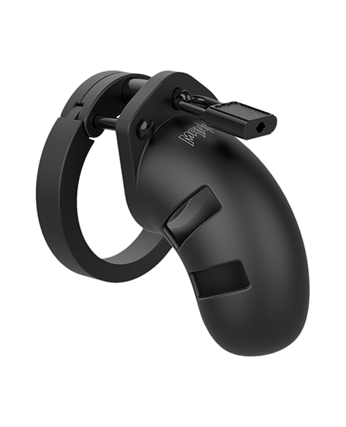 Shots Man Cage Chastity 3.5" Cock Cage Model 20 - Black 