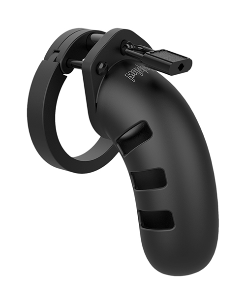 Shots Man Cage Chastity 4.5" Cock Cage Model 21 - Black 